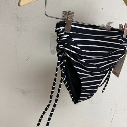 Calia Women's Shirred V Front Mid Rise Bottom Stripe Black WSA23415PRT New!