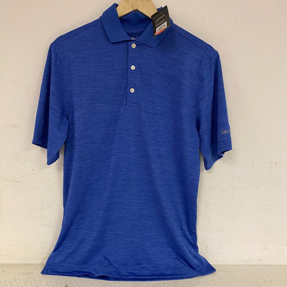 Walter Hagen Essentials Menâs Space Dye Golf Polo Daybreak Blue MGA31151