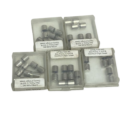 Littelfuse Fuse Aga 1Ag 32V 15A 30A Various Amp Clear Glass Assortment 5 pack 30