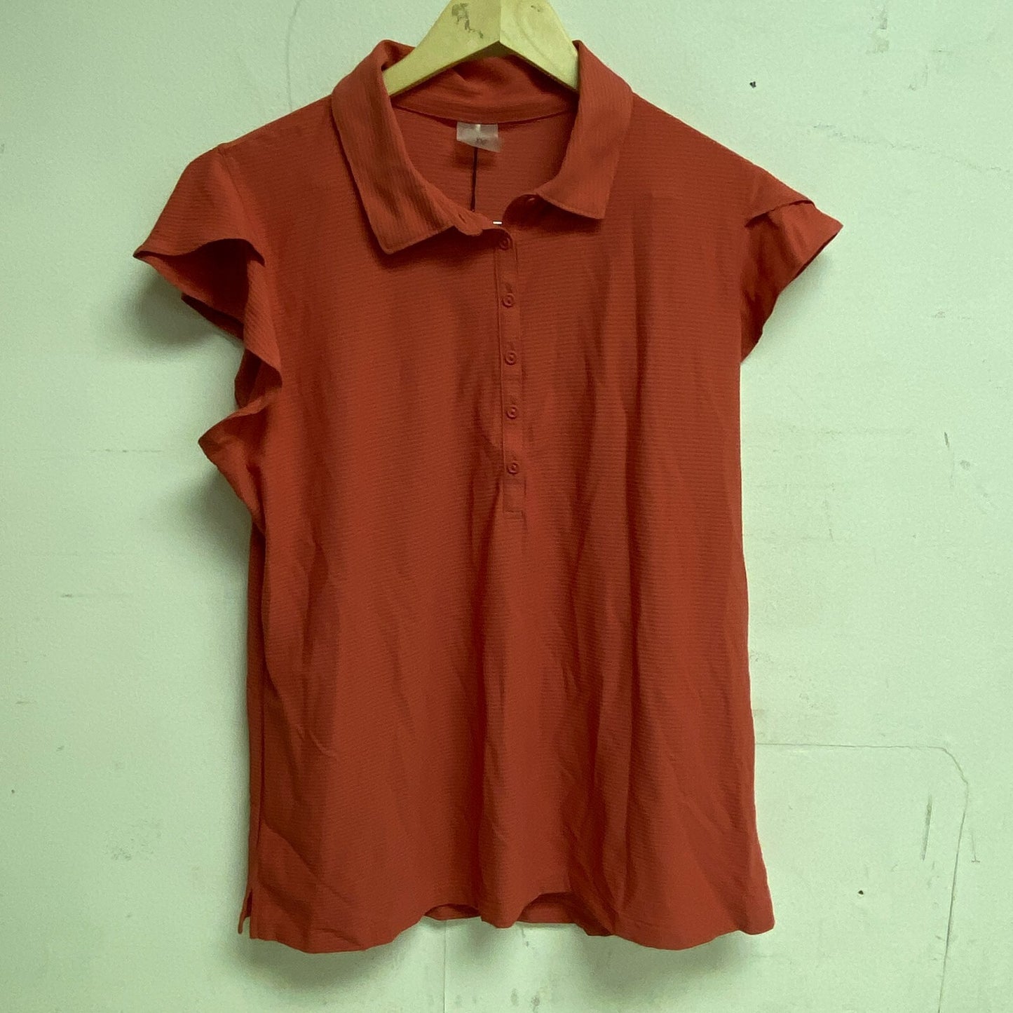 Calia Womens Golf Flutter Sleeve Polo Guava Pink WCG11003 BRAND NEW