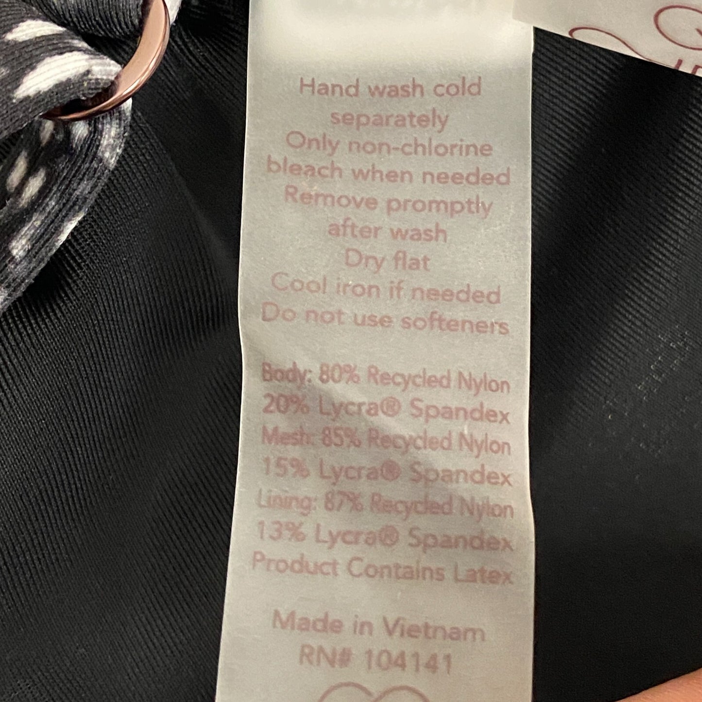 Calia Women's Strappy Racerback Bikini Top Deep Sea Dots Pure Black WSA23223PRT