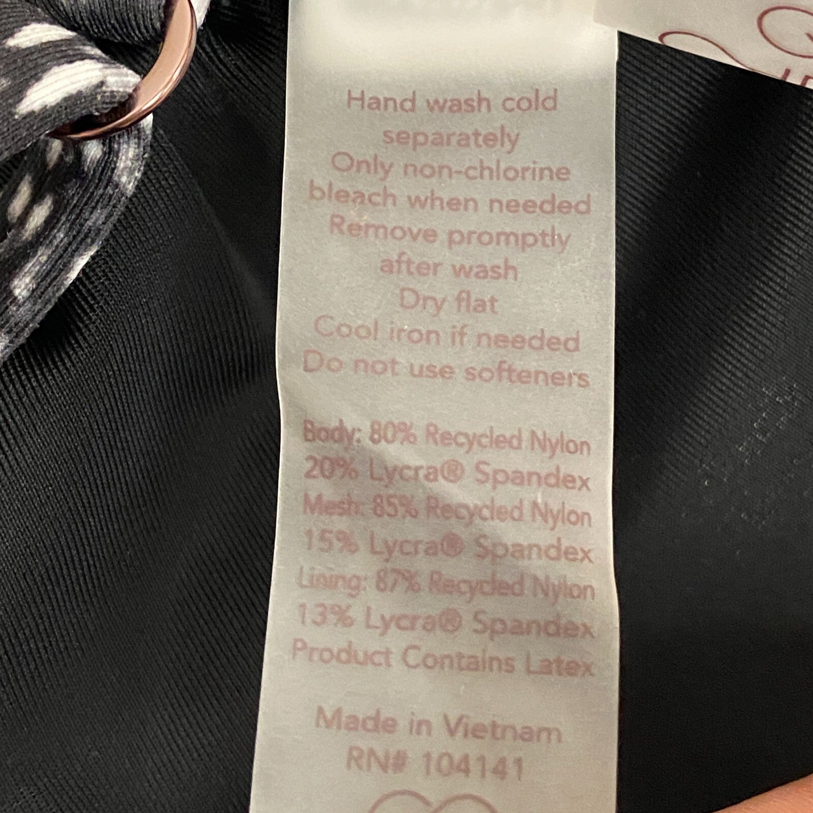 Calia Women's Strappy Racerback Bikini Top Deep Sea Dots Pure Black WSA23223PRT