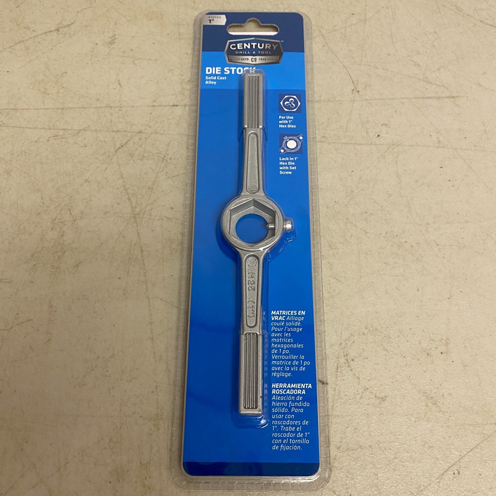 Century Drill & Tool 98504 Die Stock Non Adjustable 1" Hex or Round Dies