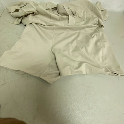 Lady Hage Womens 16" Pleat Skort Light Khaki Solid Stylish Trendy WGH37004