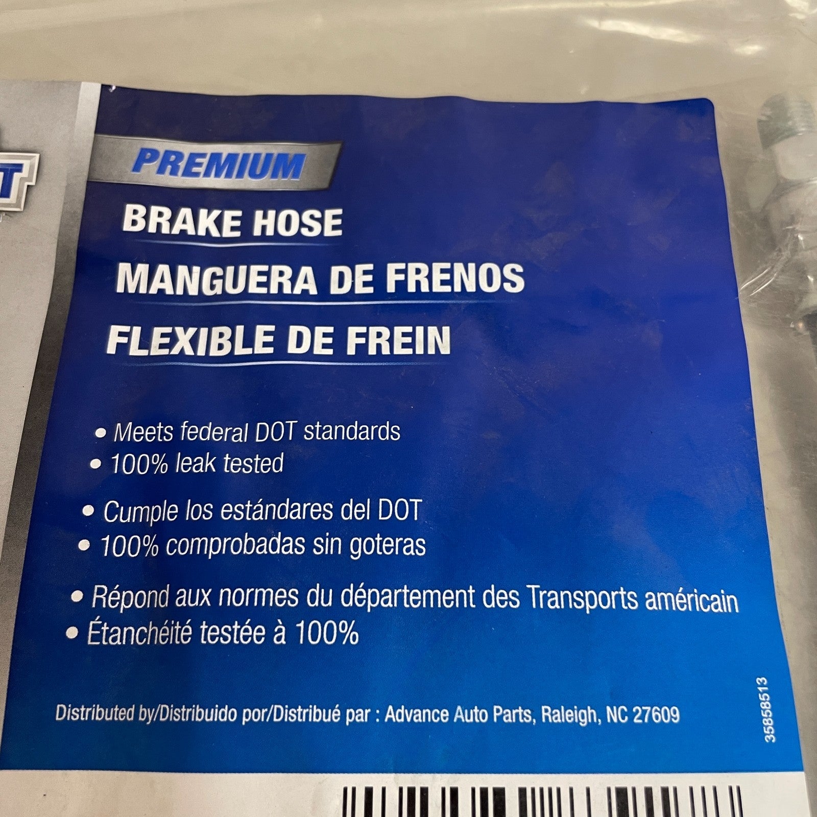 Carquest Wearever BHA31668 Brake Hose Assembly EPDM Black, Male–Female Ends