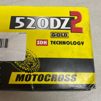 DID 520DZ-98 DZ2 High Performance Gold Non-O-Ring Chain 98 Link Motorcycle