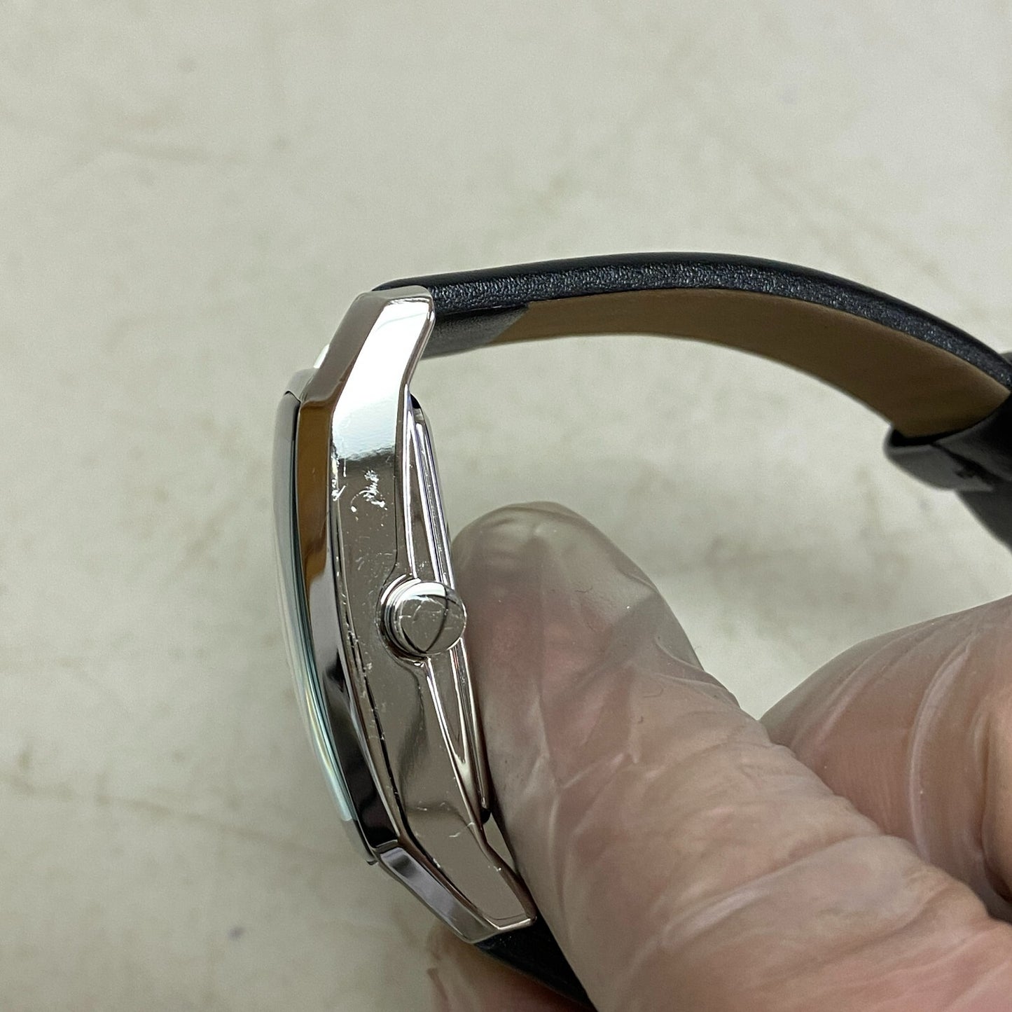 Armitron 20/4604SV Men Tank Swarovski Crystal Acc Dress Quartz Analog Watch H28