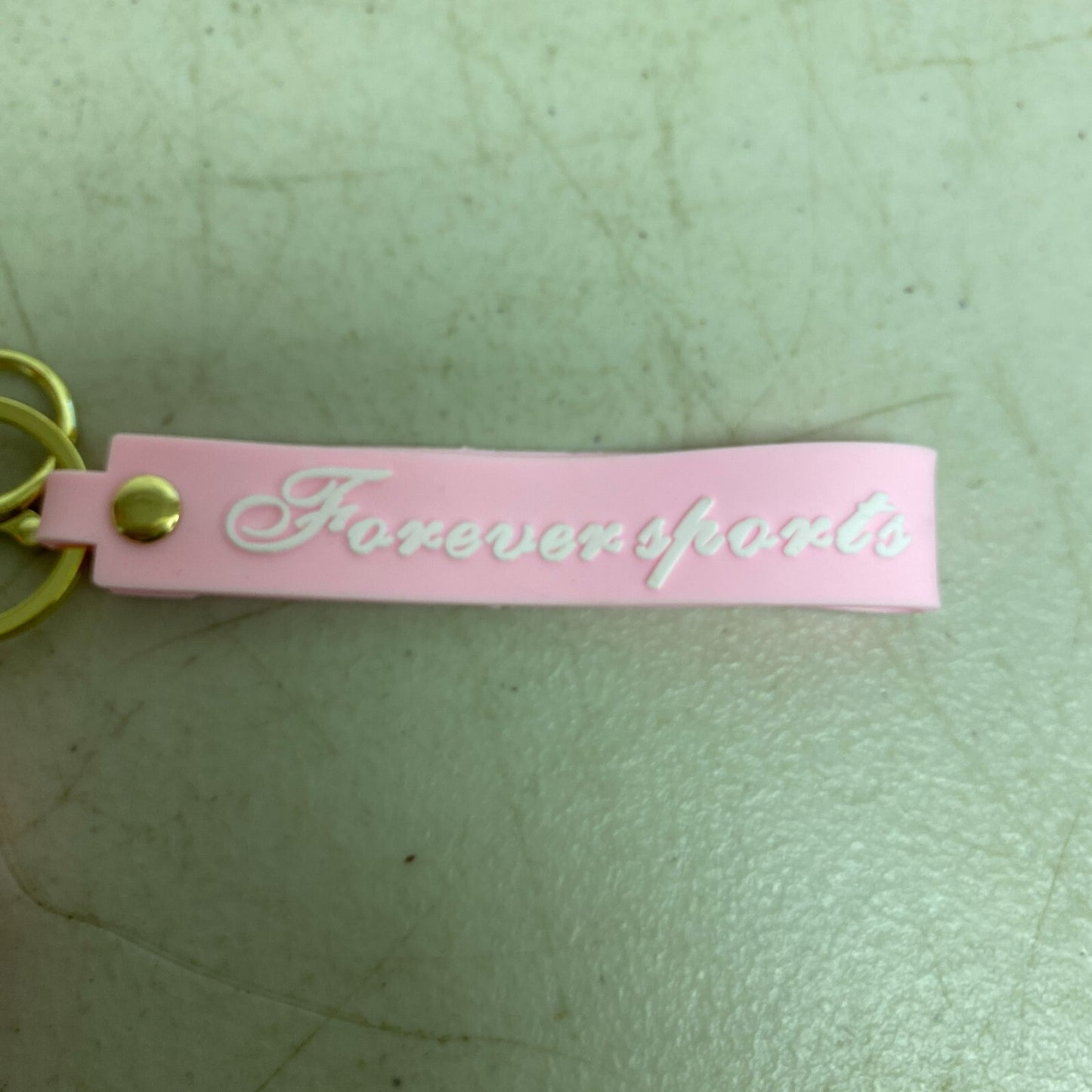 Assorted Silicone Air Jordan 1 Pink and White Keychain Accessory