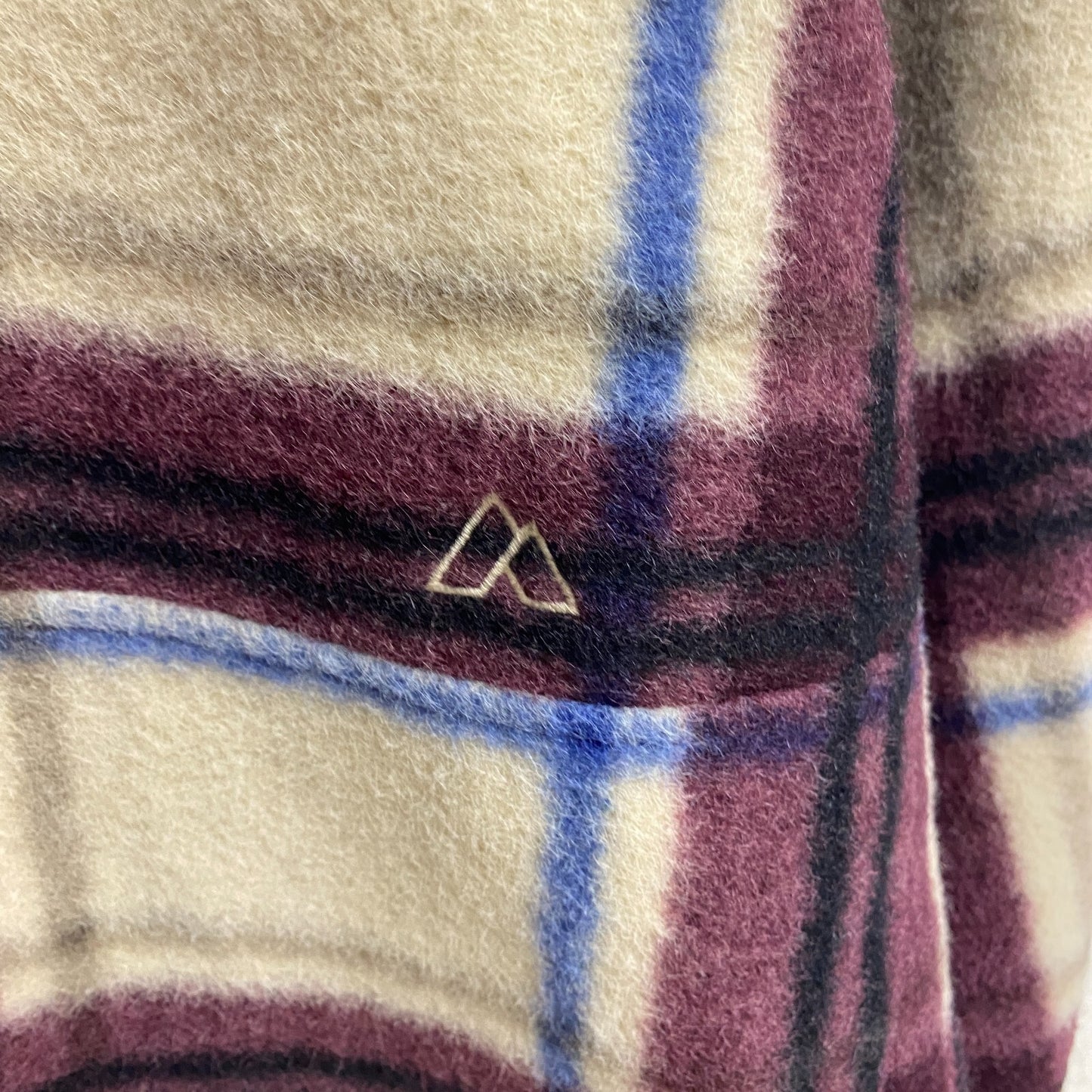 Alpine Design Women's W AD Wayfarer Fleece 1/4 Zip Iowa Plaid DK Burgundy New!