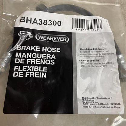 Carquest Wearever Brake Hose Assembly BHA38300 w/ Banjo Fittings & Washers
