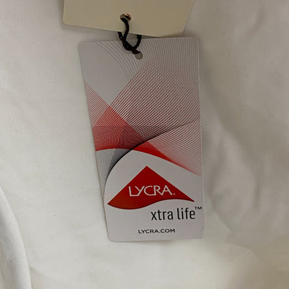 Calia Women's Swim Ruched Side Adjustable Bottom Pure White Hand Wash WSA23402