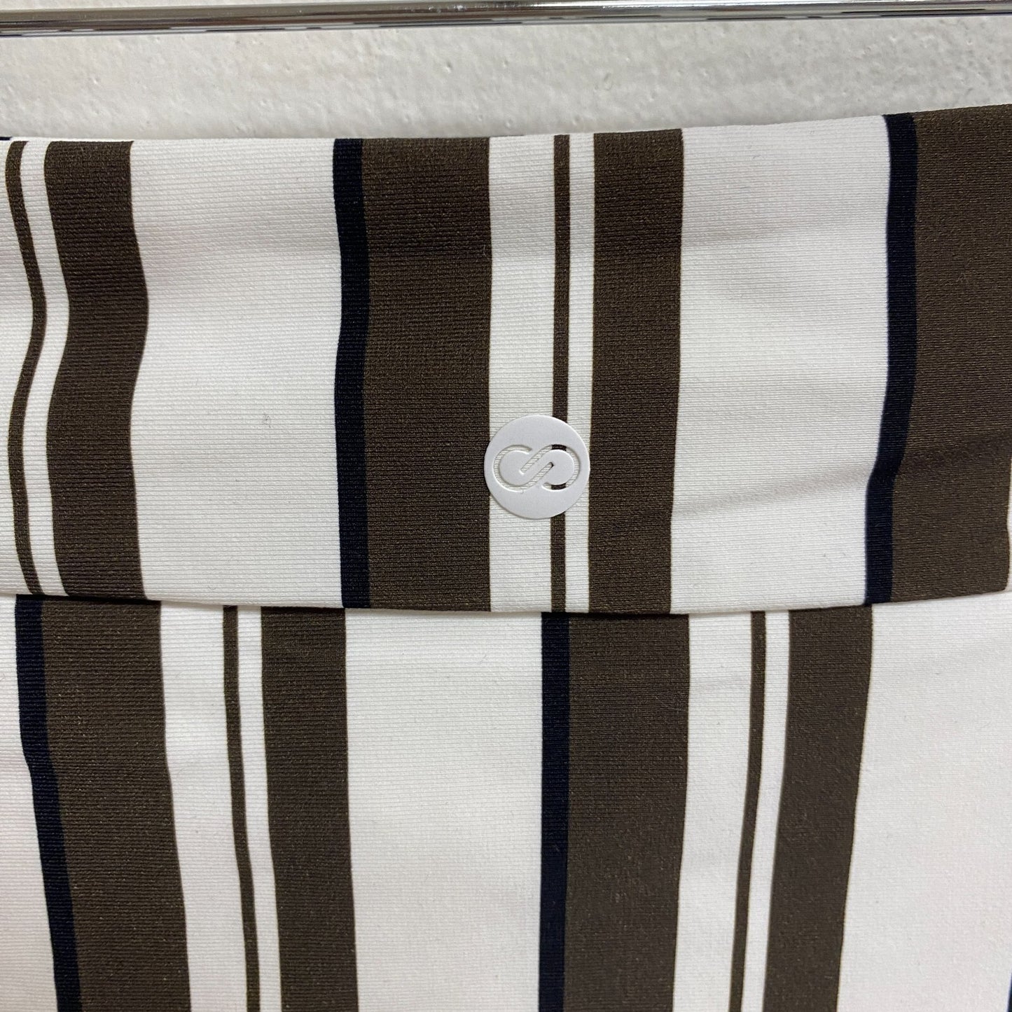 Calia Women's Wide Banded High Leg Swim Bottoms Variegated Stripe WSA23414PRT