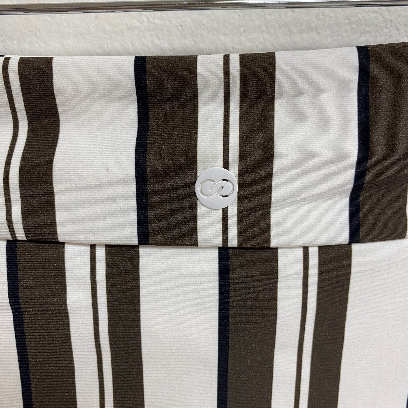 Calia Women's Wide Banded High Leg Swim Bottoms Variegated Stripe WSA23414PRT