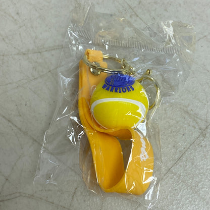 New! Assorted Silicone Golden State Warriors Basketball Keychain With Accessory