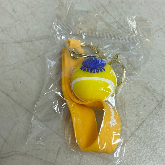 New! Assorted Silicone Golden State Warriors Basketball Keychain With Accessory