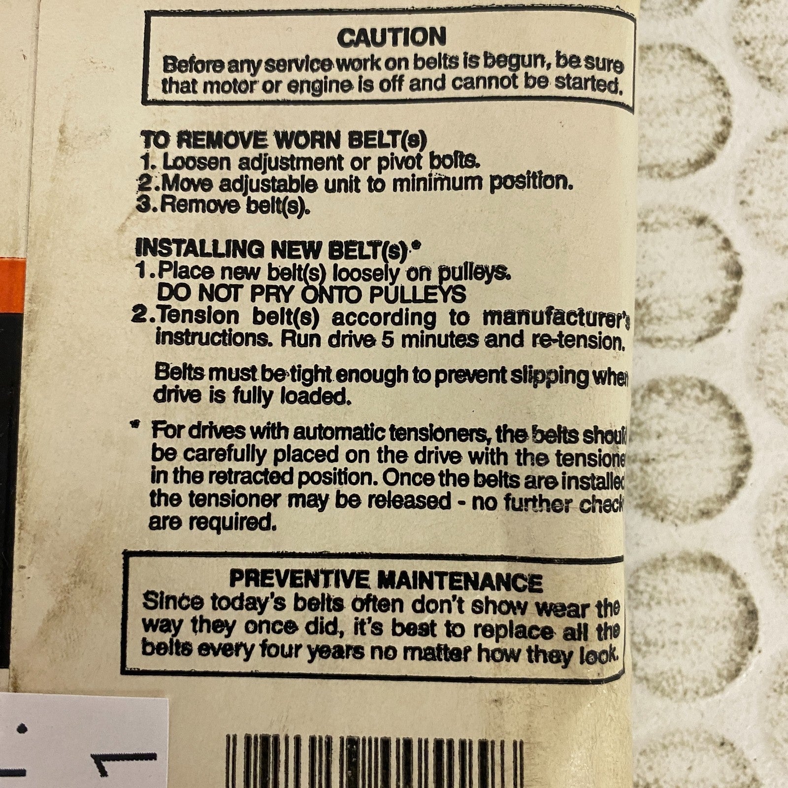 Gates XL V-Belt 1/2 Inch x 59-5/8 Inch 9590