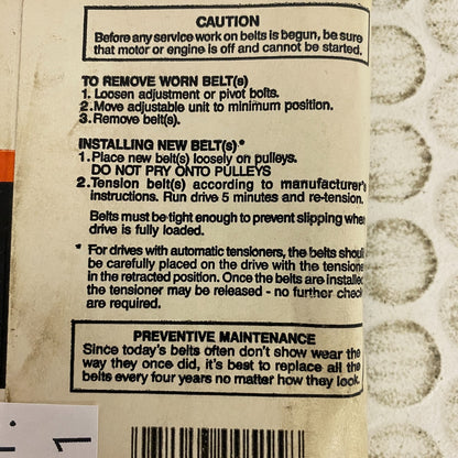 Gates XL V-Belt 1/2 Inch x 59-5/8 Inch 9590