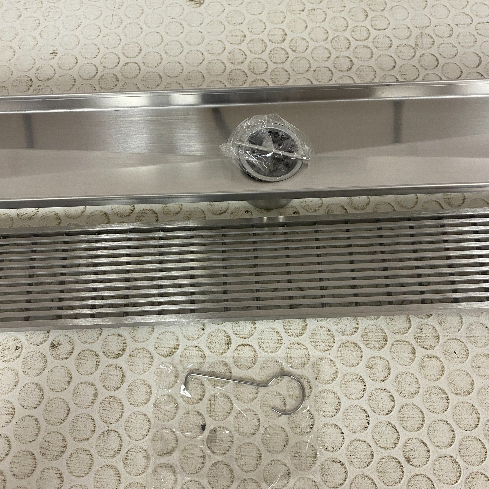 Signature Hardware 48" Carmen Linear Shower Drain Brushed Stainless Steel