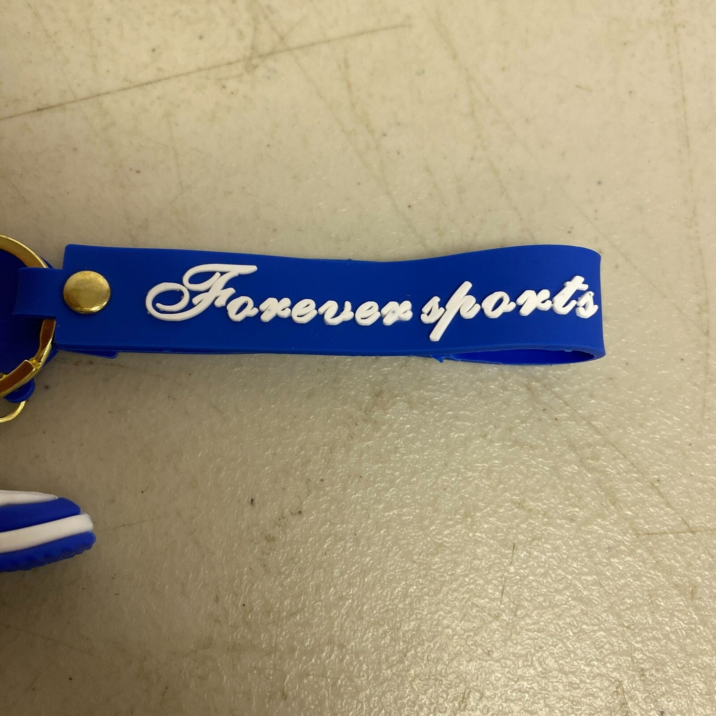 Assorted Silicone Air Jordan 1 Blue and White Keychain Accessory