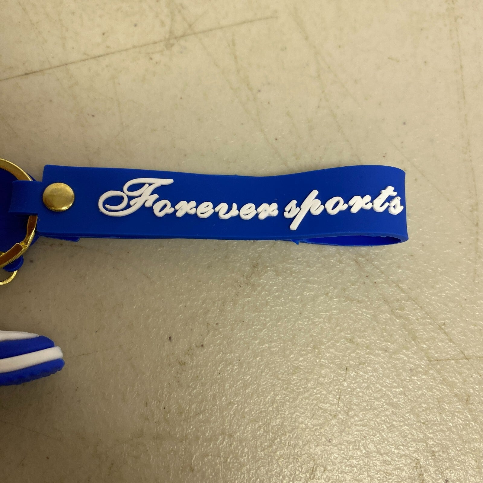 Assorted Silicone Air Jordan 1 Blue and White Keychain Accessory