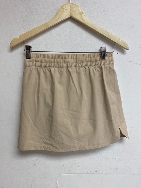 DSG Women's Stride Skort Creme/tan PocketLess Polyester Spandex Size Womens XS