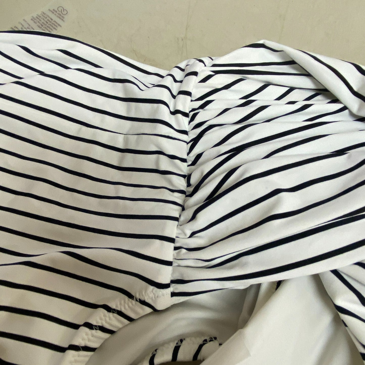 Calia Womens Cross Front HW Bottom Simple Stripe Black/ White WSA21403PRTXWP