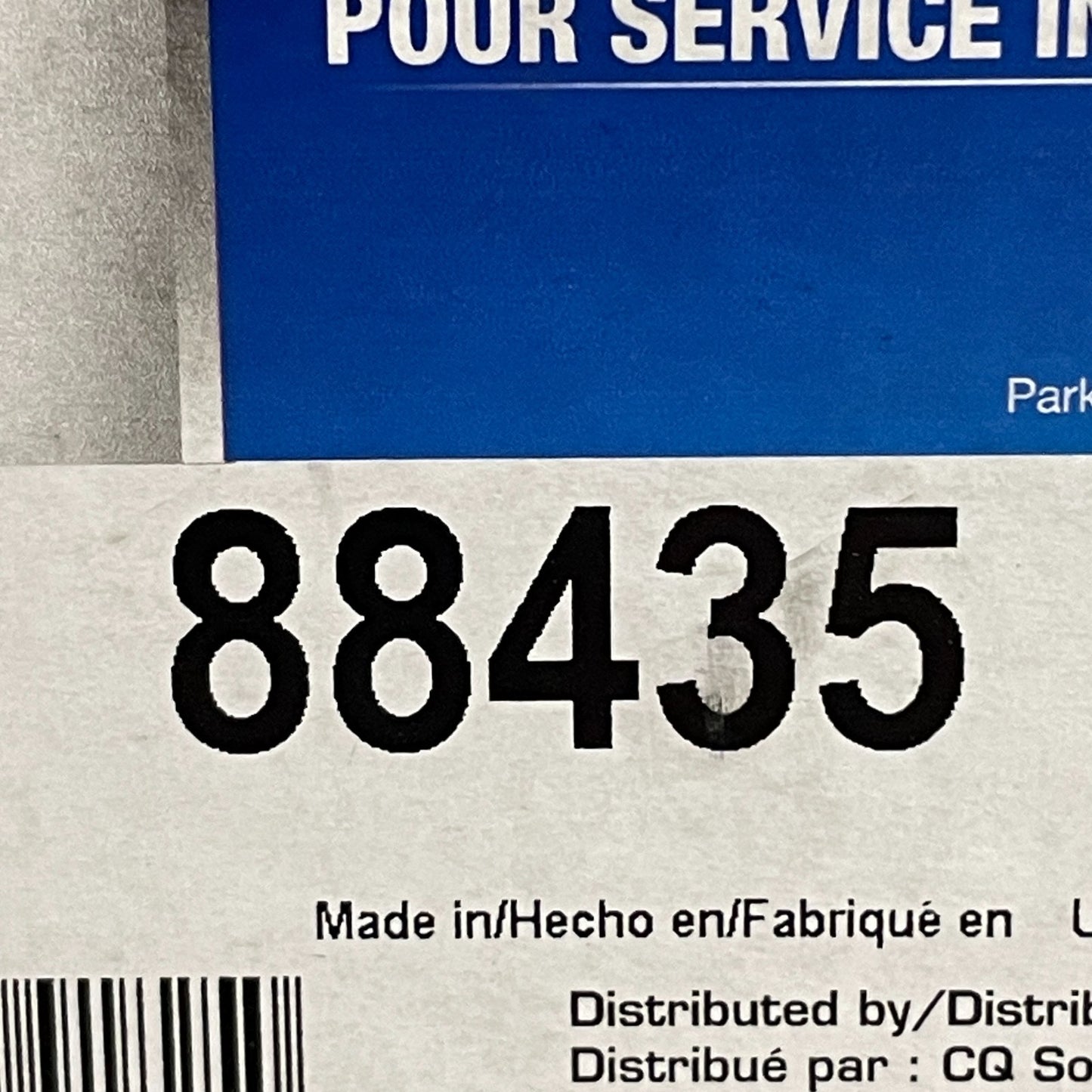 Carquest Safety Radial Seal Air Filter Inner White Finish Model 88435