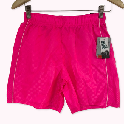 DSG Youth Woven Soccer Shorts Knockout Pink Drawcord Elastic Waist DAB10800
