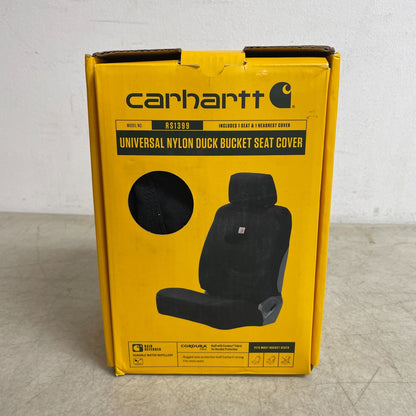 Carhartt Universal Black Seat Cover Single Bucket Nylon Duck Rain Defender Dura