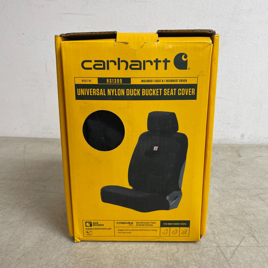Carhartt Universal Black Seat Cover Single Bucket Nylon Duck Rain Defender Dura