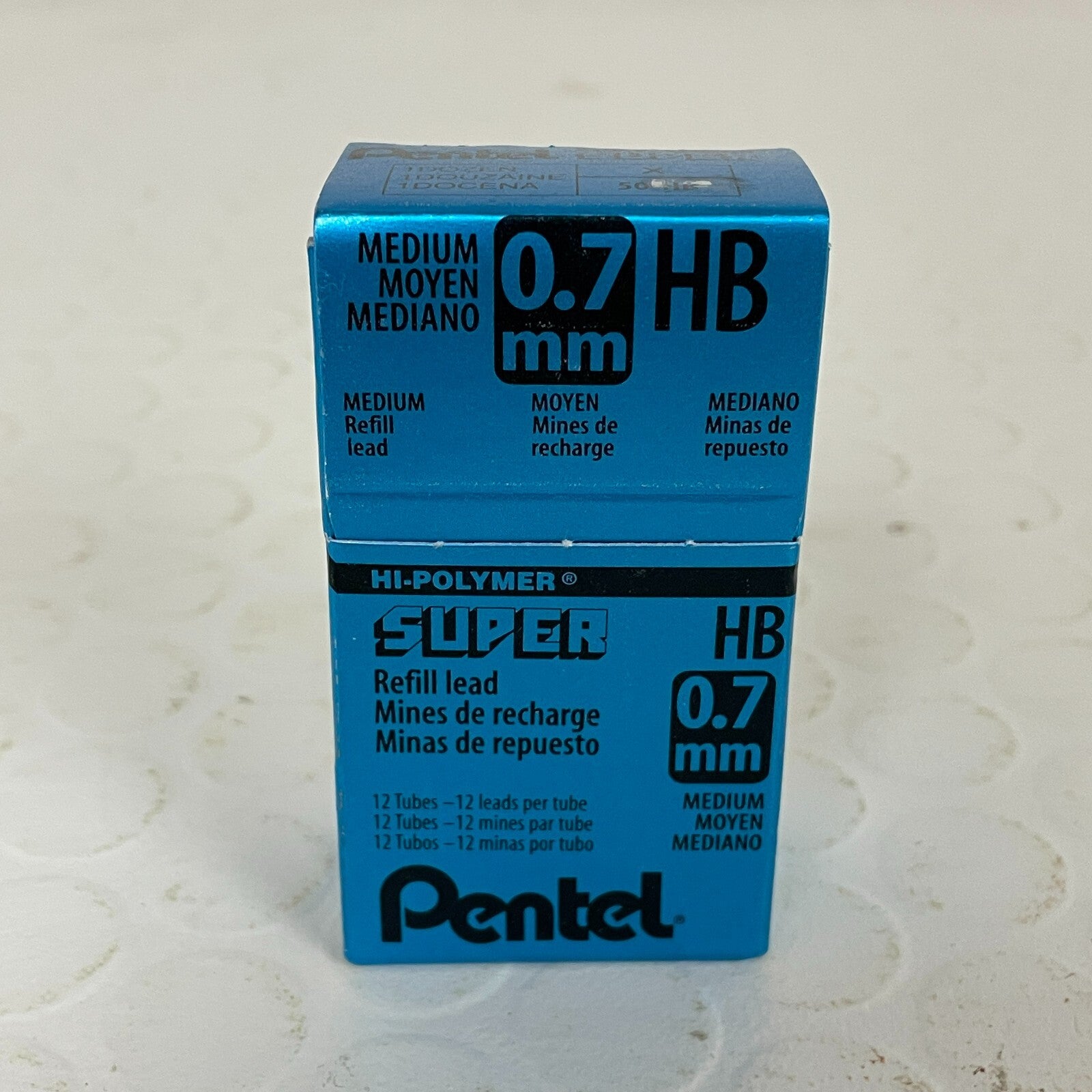 Pentel Super Hi-Polymer Lead Refill (0.7mm) Medium, HB (50-HB) 2 packs 24 Tubes