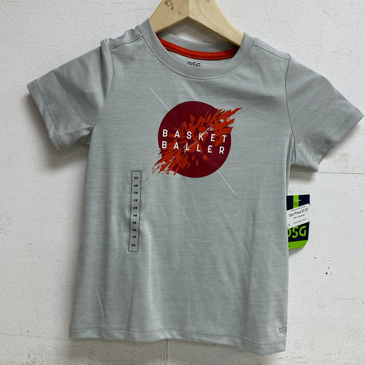 DSG Boys Novelty Graphic Tee Hi Ris/ Pur Whit Basketball Short Sleeve DAB11108N