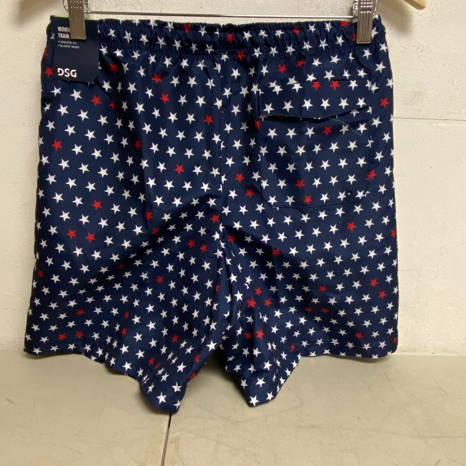 DSG Boy's Training Woven Volley Short Print University Navy Stars DAB12113PRT