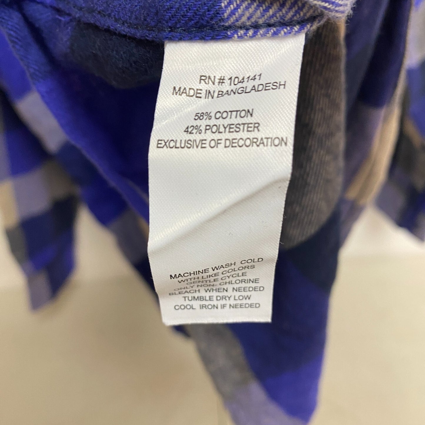 Alpine Design Men's AD M Brushed Flannel Dark Blue Three Block Plaid T-Shirt New