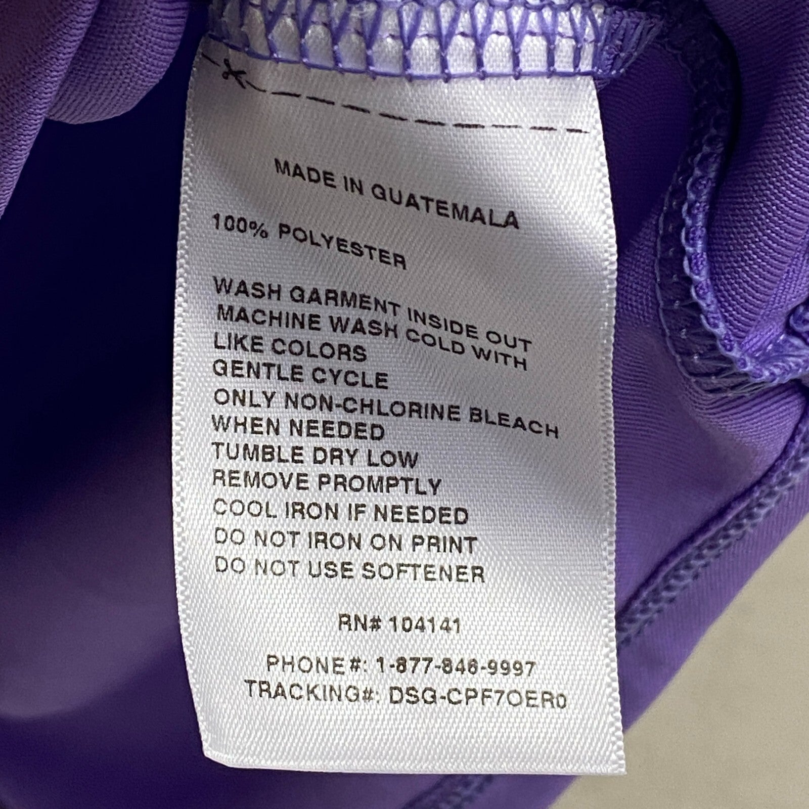 DSG Girl's Crew Graphic Tee Electric Violet Dance Solid Short Sleeve DAG11100