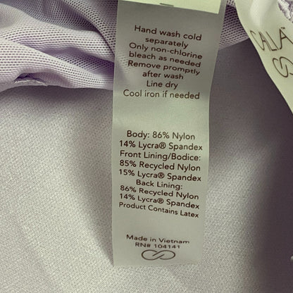 CALIA WOMENS OPEN BACK HIGH NECK ONE PIECE LILAC FLASH WSA23103N