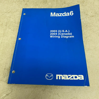 Mazda Mazda6 2003 (U.S.A.) 2004 (Canada) Wiring Diagram 9999-95-039G-03,#568-1CP