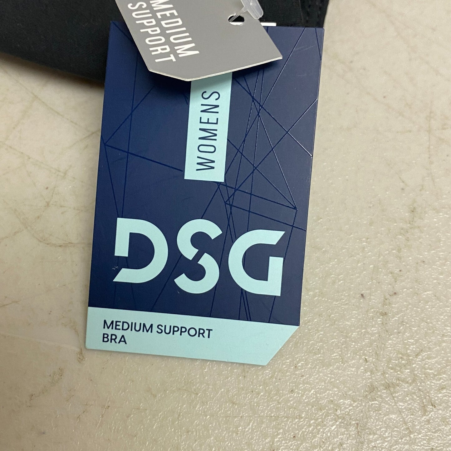 DSG Women's Medium Support Aspire Bra Halter Straps Pure Black DAW12702C New