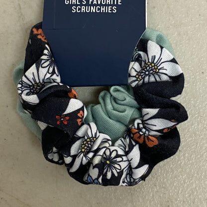DSG Girls Favorite Scrunchie 2 Pack Retro Floral Black DSG-HC-G-FASC-2PK New!