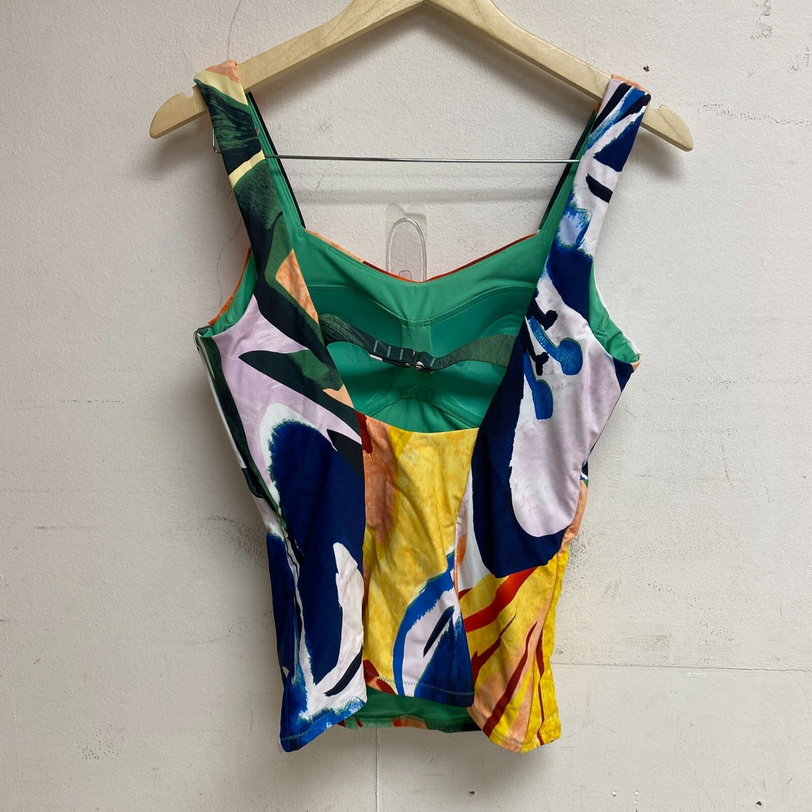 CALIA Womens Power Sculpt Tankini Swim Top Painterly Floral WSA22303PRT