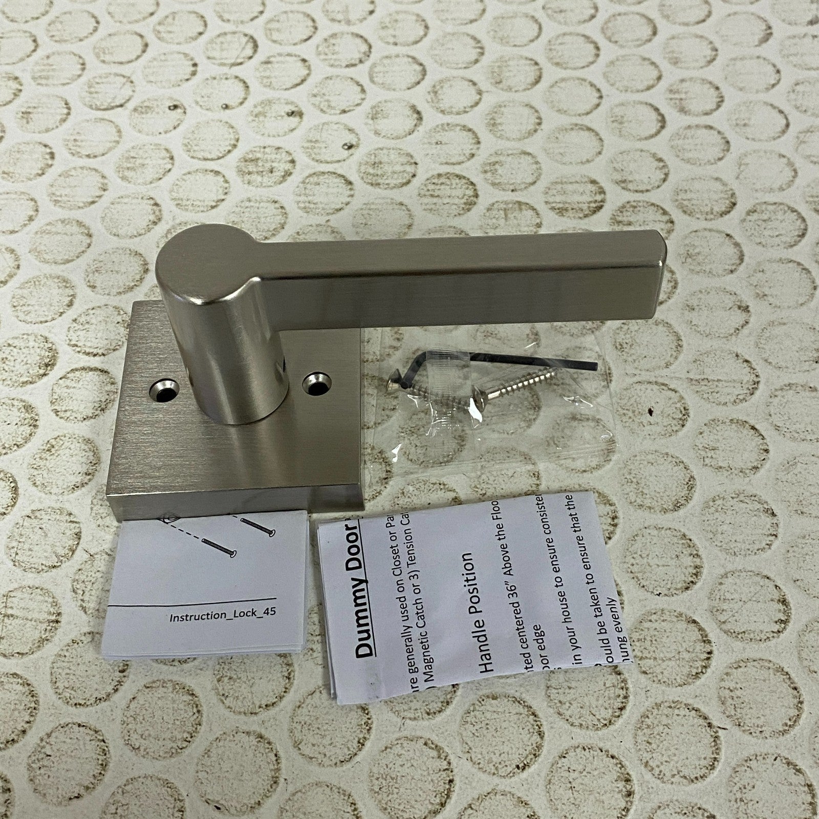 Signature Hardware Mabry Designer Dummy Lever Privacy Satin Nickel HLK2205U15