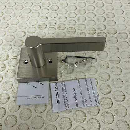 Signature Hardware Mabry Designer Dummy Lever Privacy Satin Nickel HLK2205U15