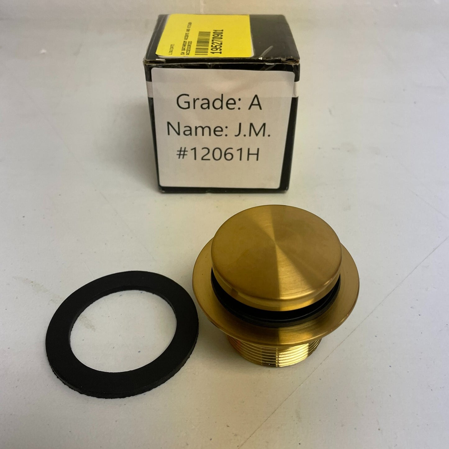 Signature Hardware Pop‑Up Tub Drain Brushed Gold with Overflow SH439074BG