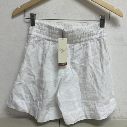 Calia Women Inverted Pleat Pull on Short Pure White WSA23918N BRAND NEW