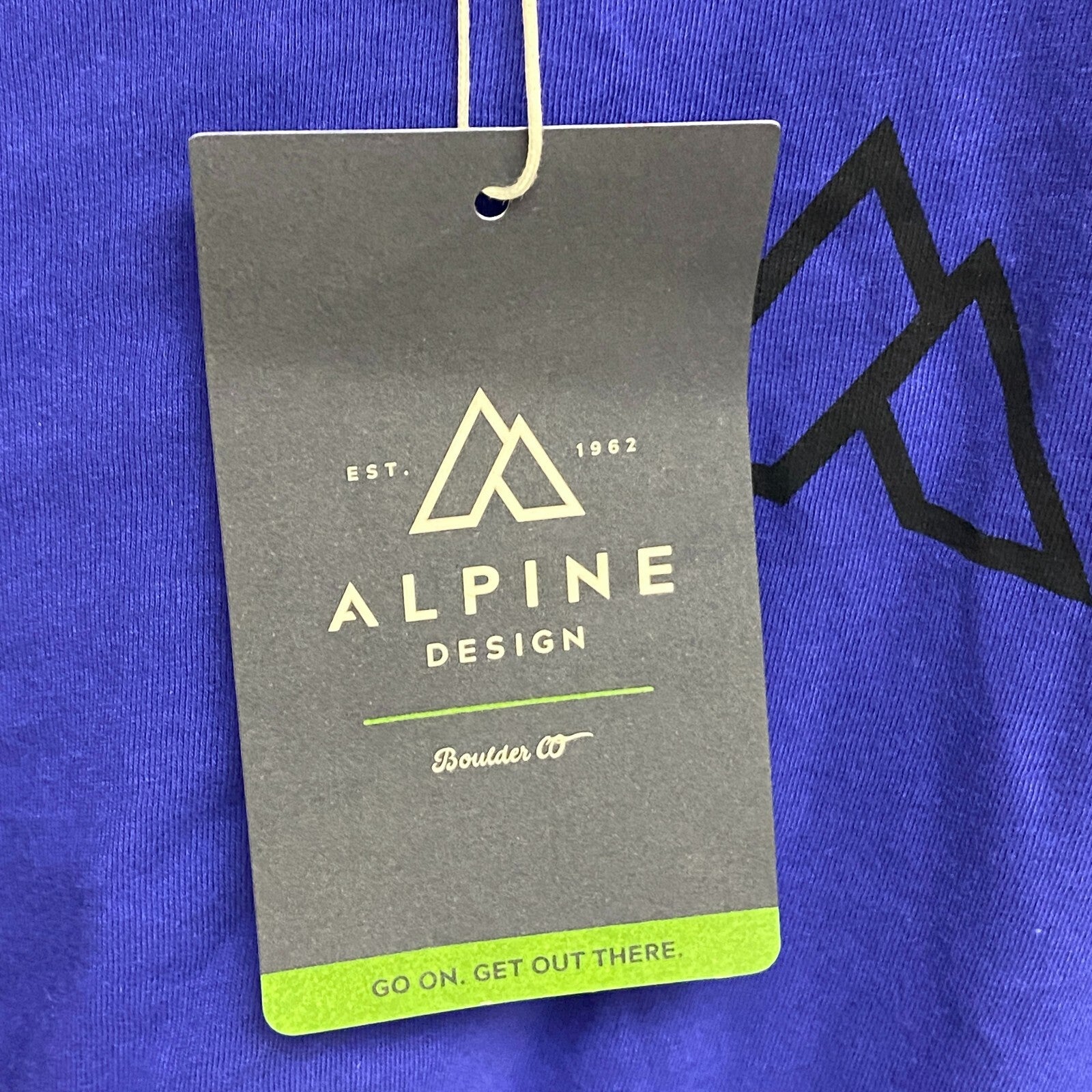Alpine Design Men's AD M Long Sleeve Graphic Tee AD Logo/ Dark Blue ADM23200