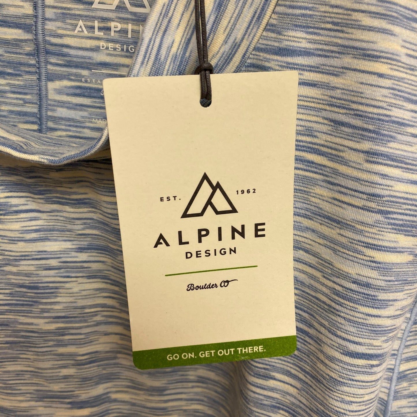 Alpine Design Women's W AD Field Knit LS MOCK NECK SPARKLING WATER SPACE DYE  AD