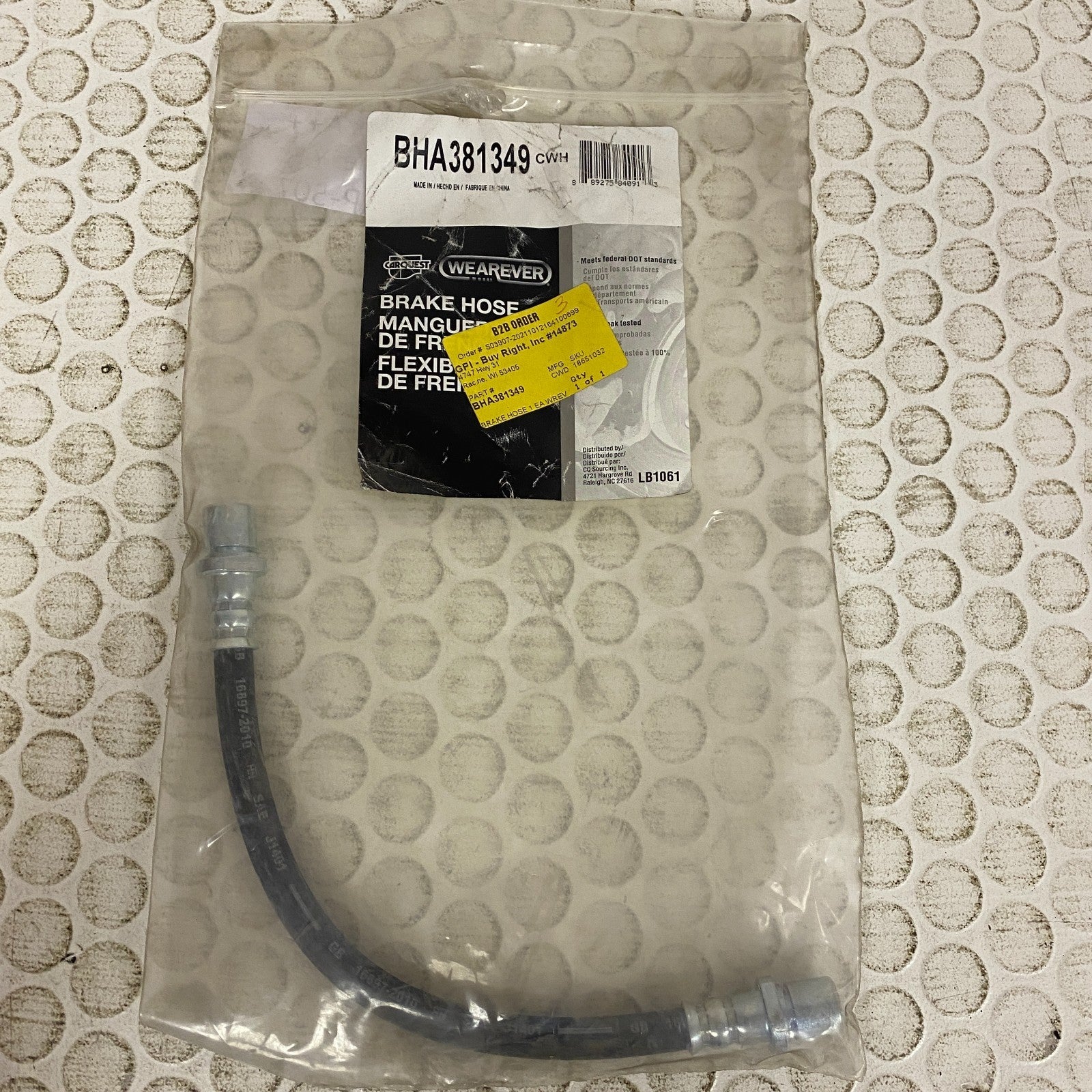 Carquest BHA381349 Brake Hydraulic Hose Rear Left fits 02-09 Subaru Legacy