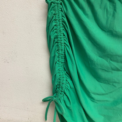 CALIA Women's Ruched Drawstring High Rise Swim Skirt Green Glow WSA23506 Trendy
