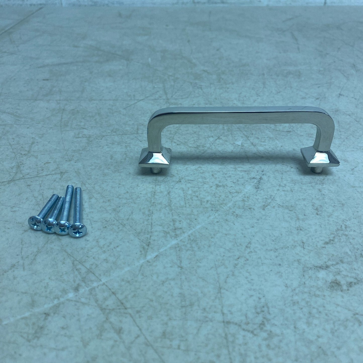 Signature Hardware 4'' Klein Solid Brass Cabinet Pull - Polished Nickel