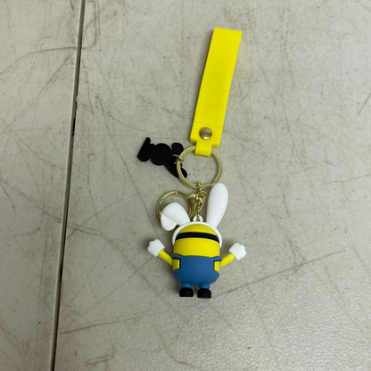 Assorted Silicone Despicable Me Minions Keychain Rabbit Minion Accessory